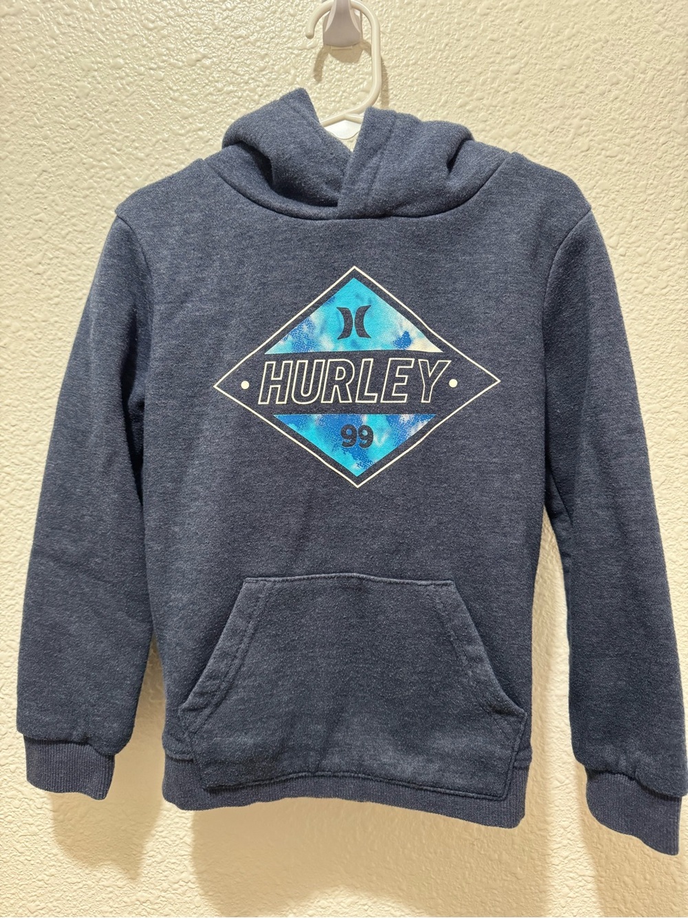 Hurley Kids' Dark Navy Pullover Hoodie with Blue Graphic